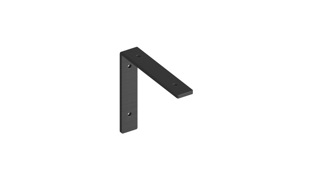 Steel Shelf Bracket - "L" Shape in black