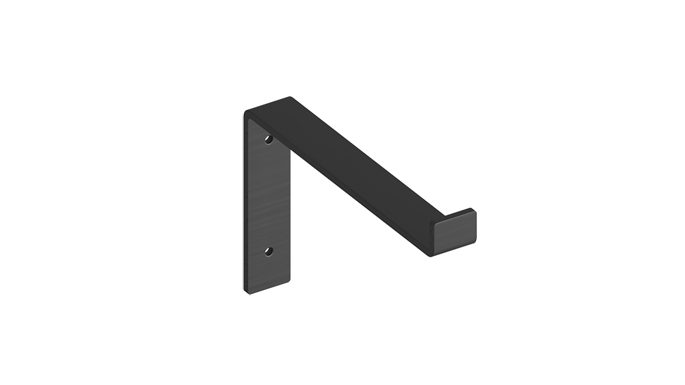 Steel Shelf Bracket - "Z" Shape in Black