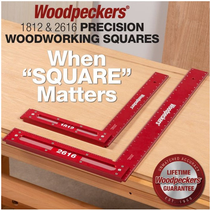Woodpeckers 26" and 18" Precision Woodworking Squares