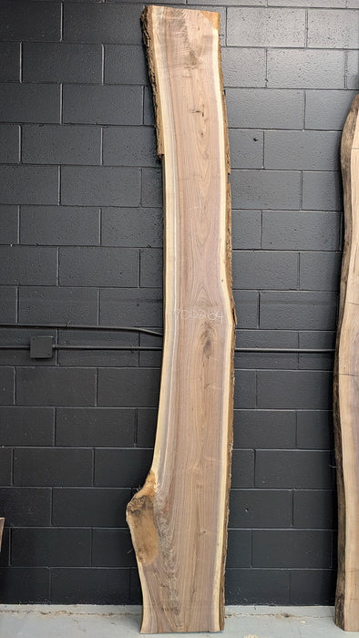 long and narrow live edge walnut slab