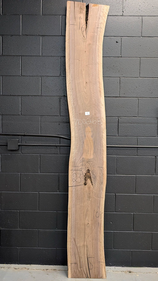 walnut live edge slab that is 15" wide