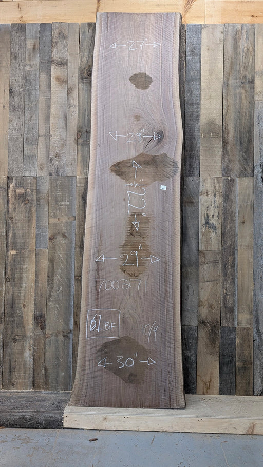 super wide curly walnut slab