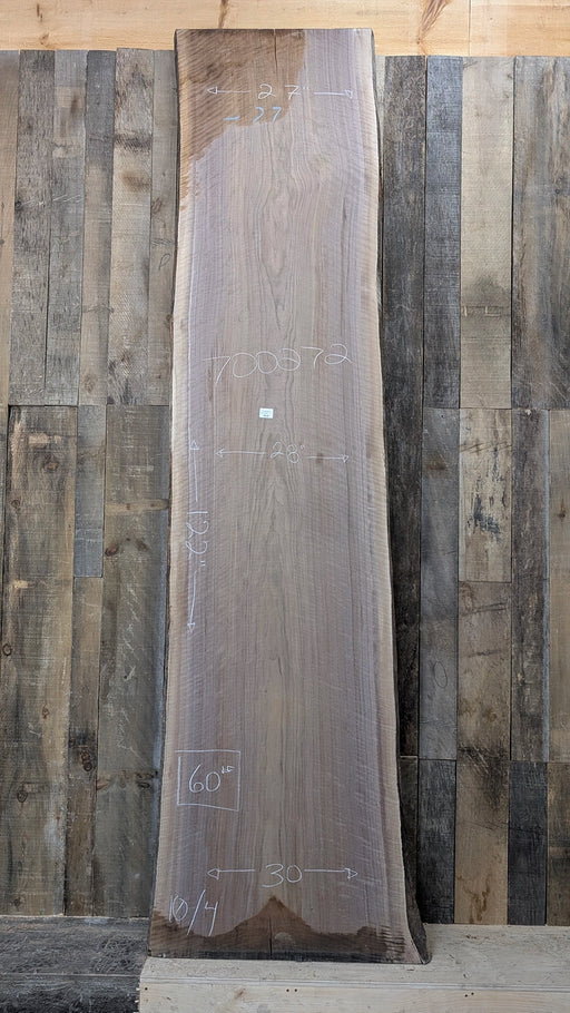 curly walnut live edge slab