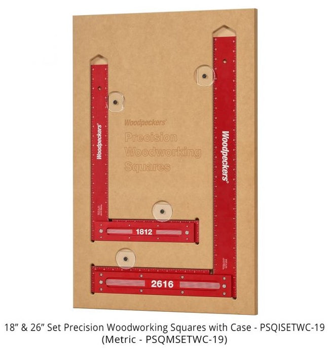 Woodpeckers 26" and 18" Precision Woodworking Squares