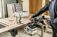using the Festool - Cordless DFC 500 on a piece of wood