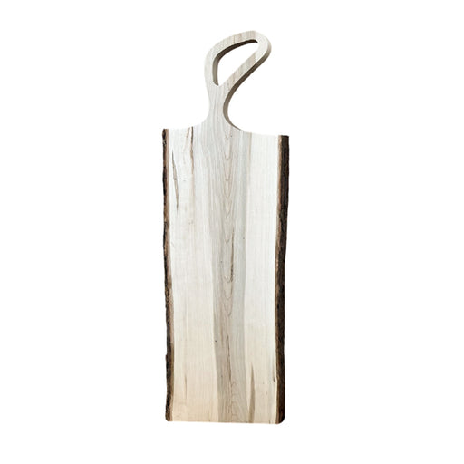 Live Edge Charcuterie Board with Oblong Handle - Maple