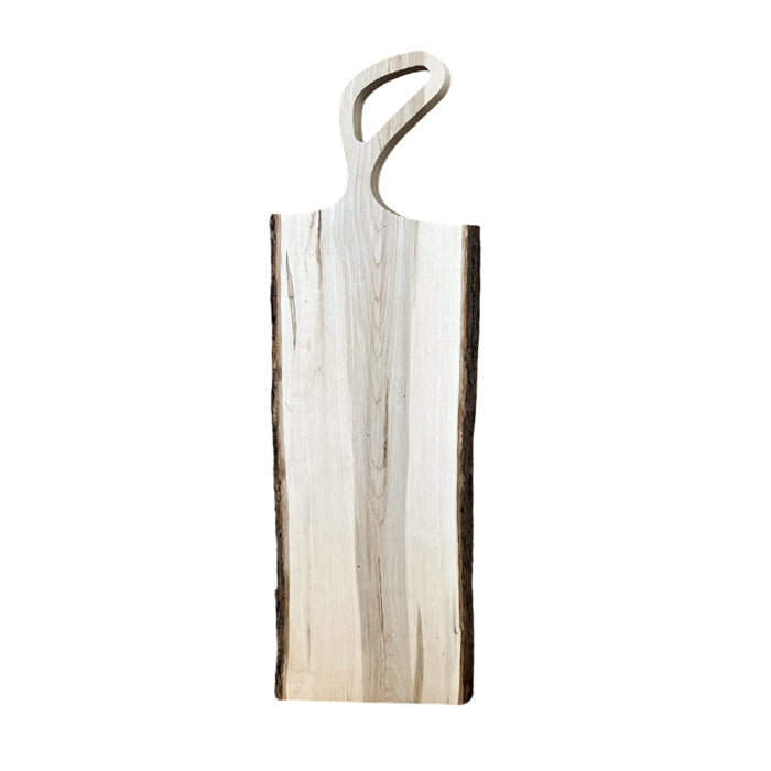 Live Edge Charcuterie Board with Oblong Handle - Maple