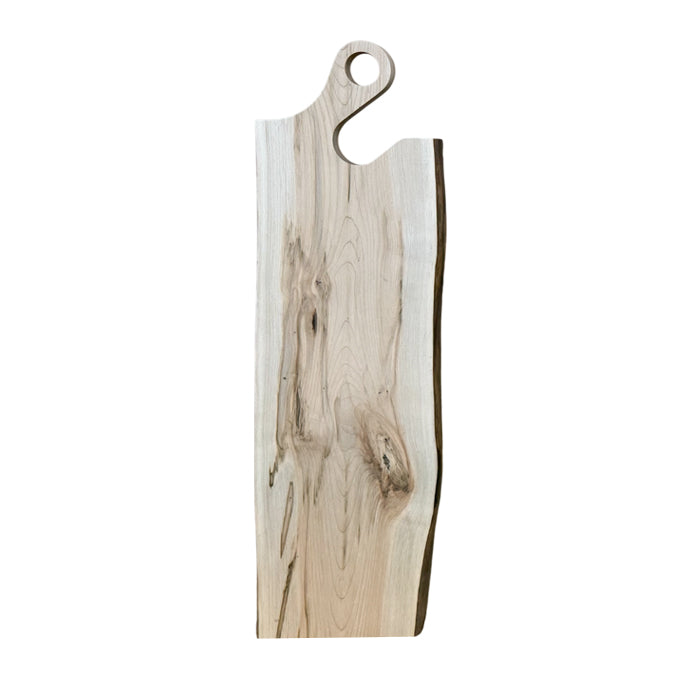 Live Edge Charcuterie Board with Small Round Handle - Maple