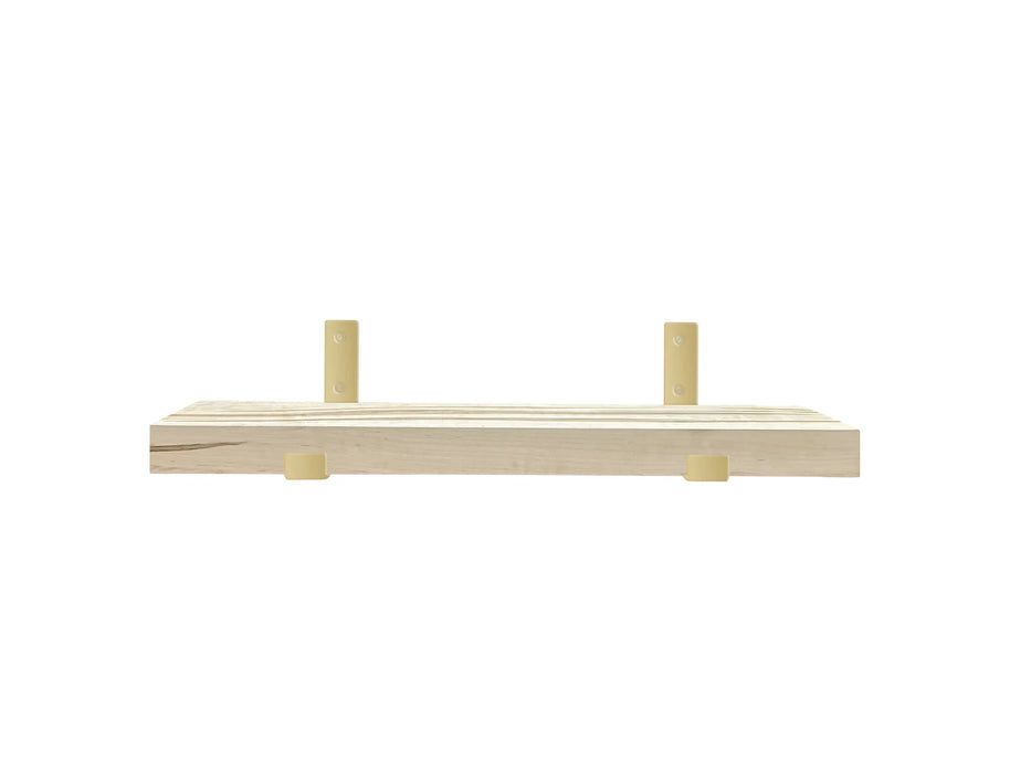 Ambrosia Maple Shelf with gold brackets