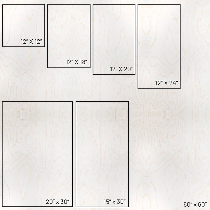 Available baltic birch sizes for woodworking and crafting