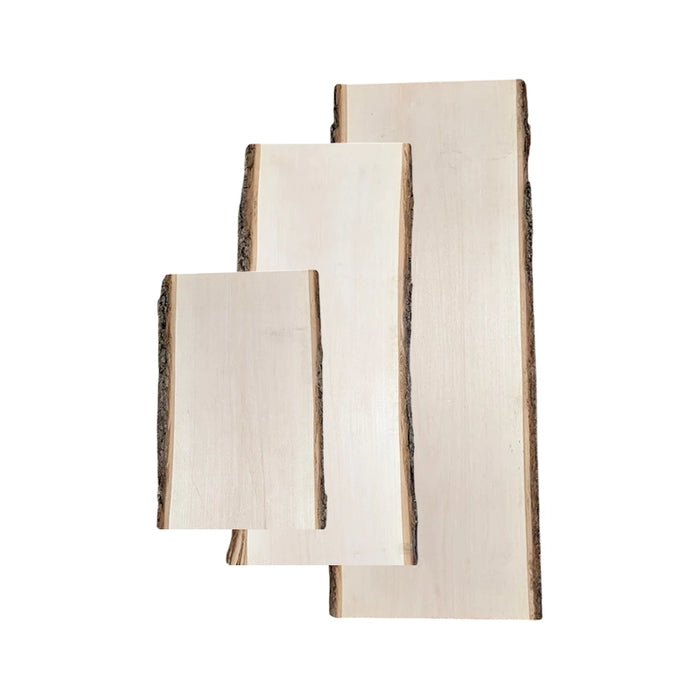 3 pieces of live edge basswood for wood burning
