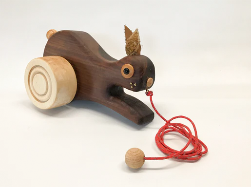 Make a pull along wooden toy