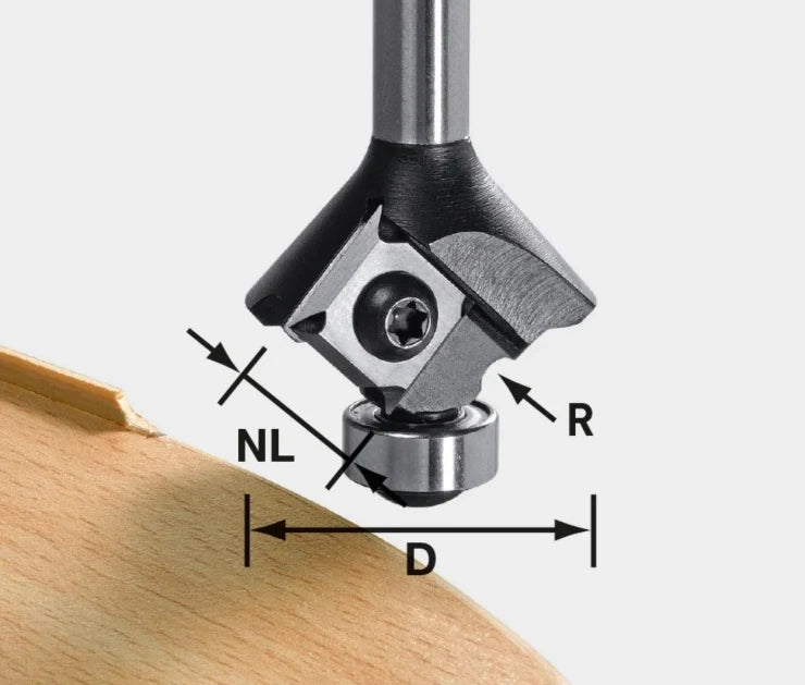 Festool - Replaceable 1mm Radius Router Bit