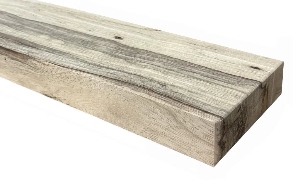 limba floating shelf close up