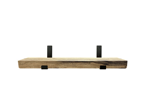 Limba Shelf with black brackets