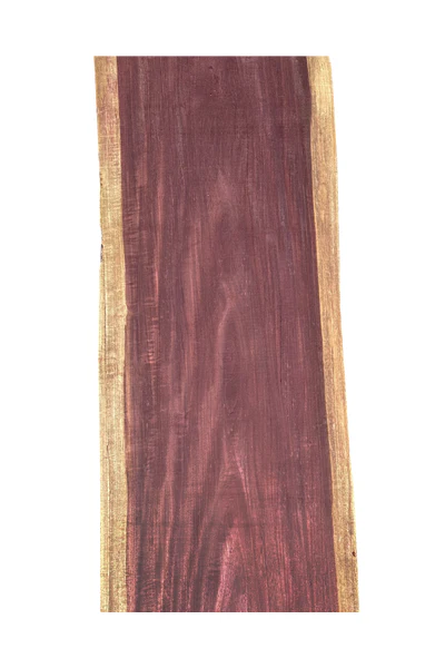 Live Edge Purpleheart board for a table