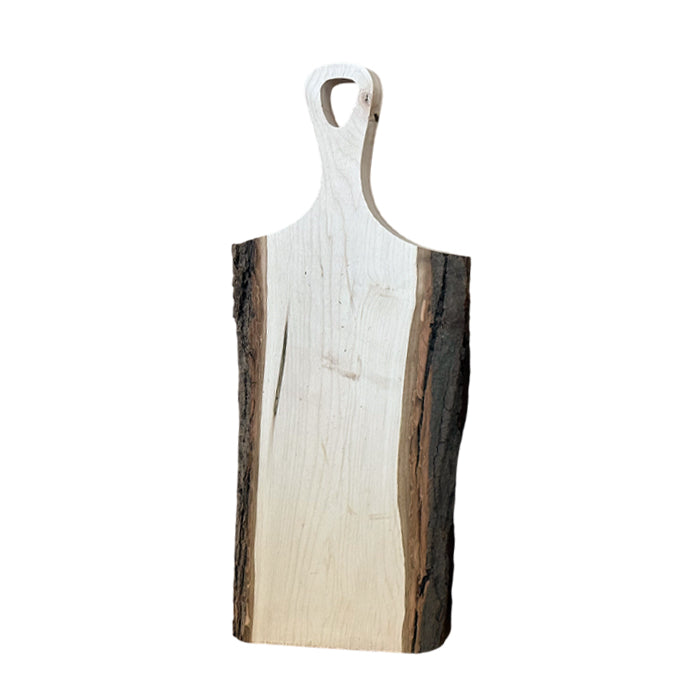 Live Edge Charcuterie Board with Classic Handle - Maple
