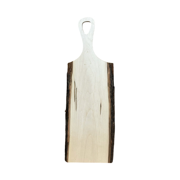 Live Edge Charcuterie Board with Classic Handle - Maple