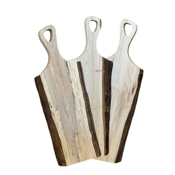 Maple Live Edge Charcuterie Board with Classic Handle
