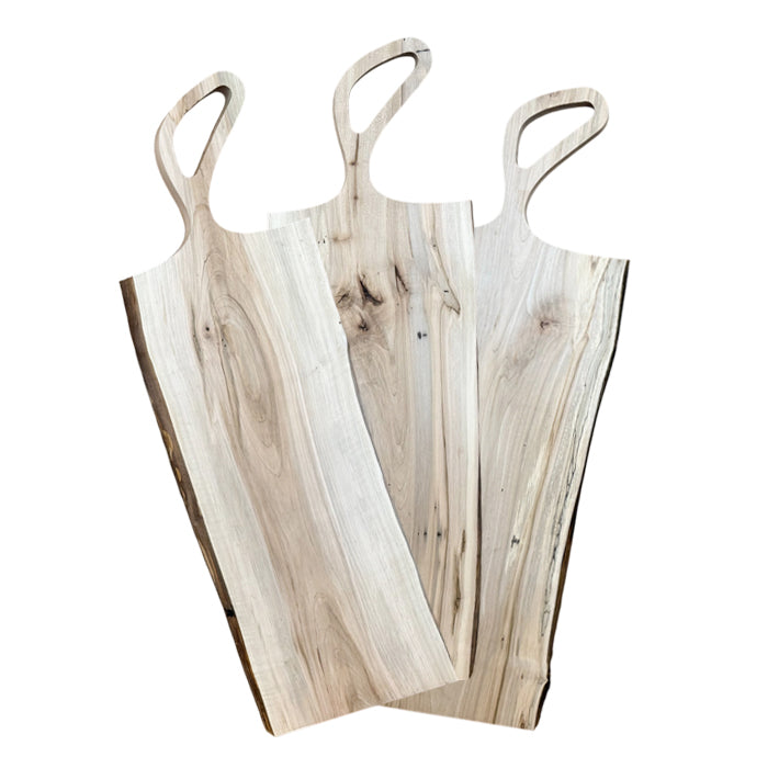 Live Edge Charcuterie Board with Oblong Handle - Maple