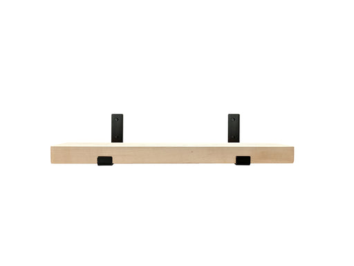 Maple shelf with black brackets