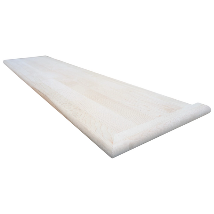 Solid Maple Stair Tread with Return