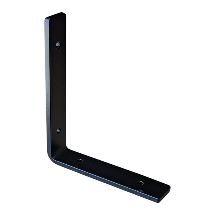 Heavy-Duty Black Steel L Shelf Bracket