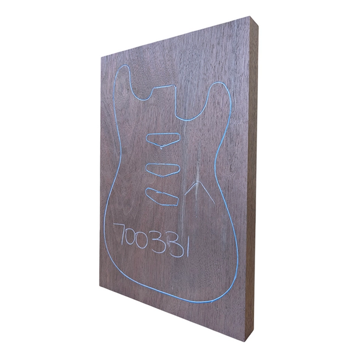 High quality Peruvian Walnut guitar body blank used to make unique custom guitars.