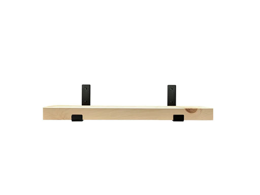 Knotty Pine Shelf with black brackets