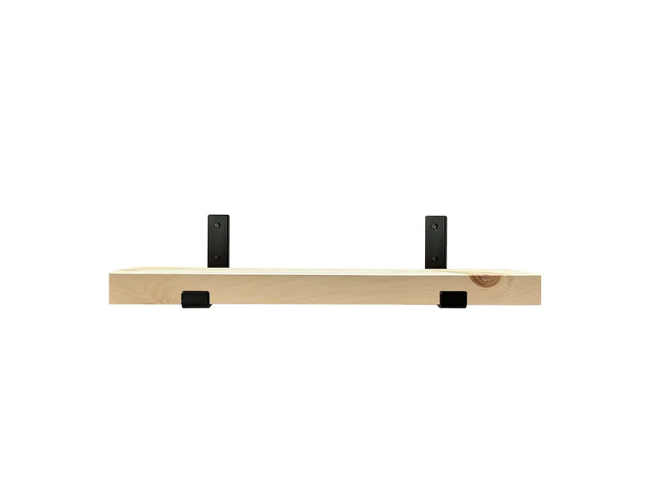 Knotty Pine Shelf with black brackets