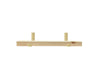 Knotty Pine Shelf with gold brackets