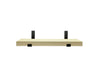 Poplar Shelf with black brackets