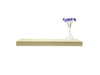 Poplar floating shelf with a plant
