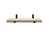Red Oak shelf with black brackets