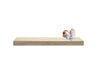 red oak floating shelf with a plant