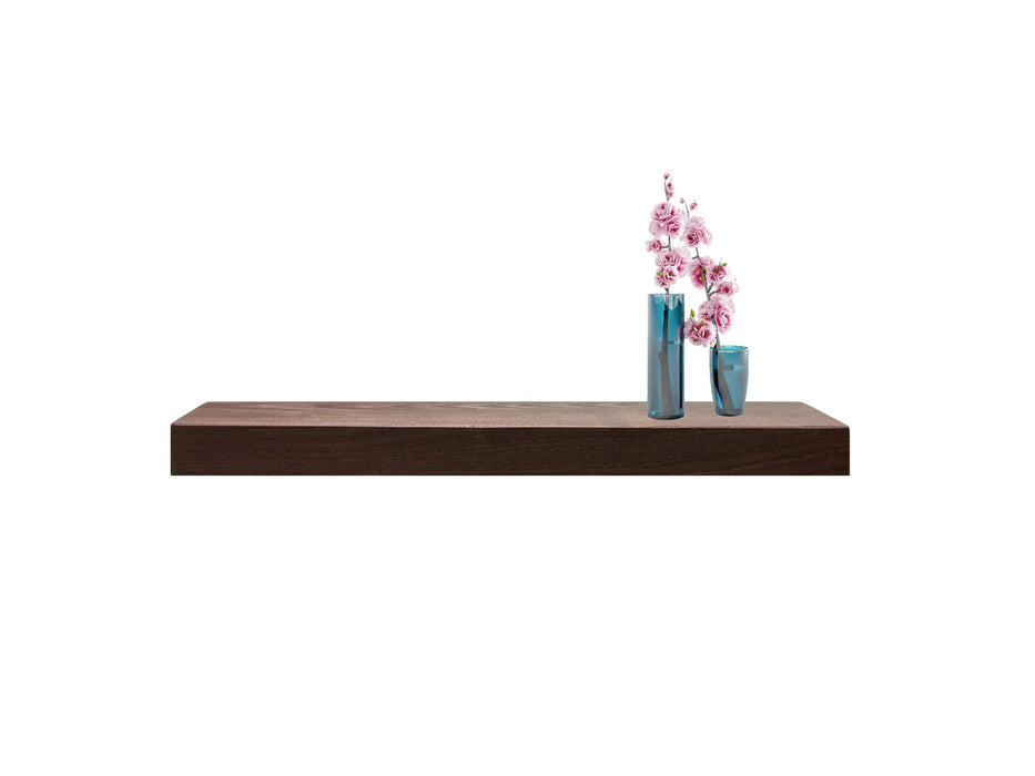 Roasted ash shelf with plant