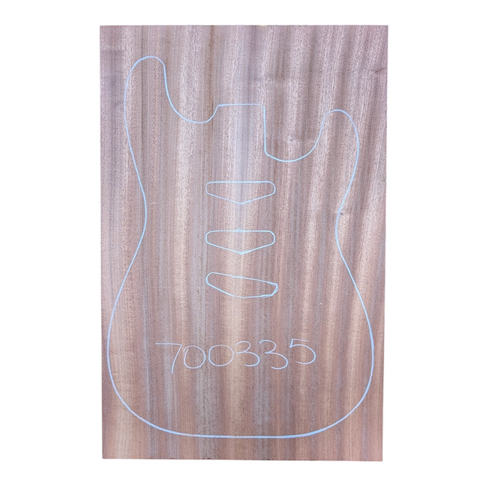 High quality sapele guitar body blank used to make unique custom guitars.