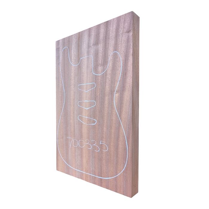 High quality sapele guitar body blank used to make unique custom guitars.