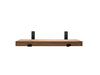 Sapele Floating Shelf with black bracket