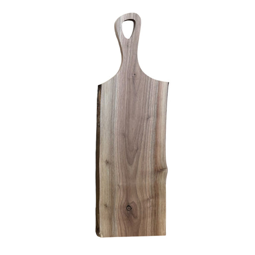 Live Edge Charcuterie Board with Classic Handle - Walnut