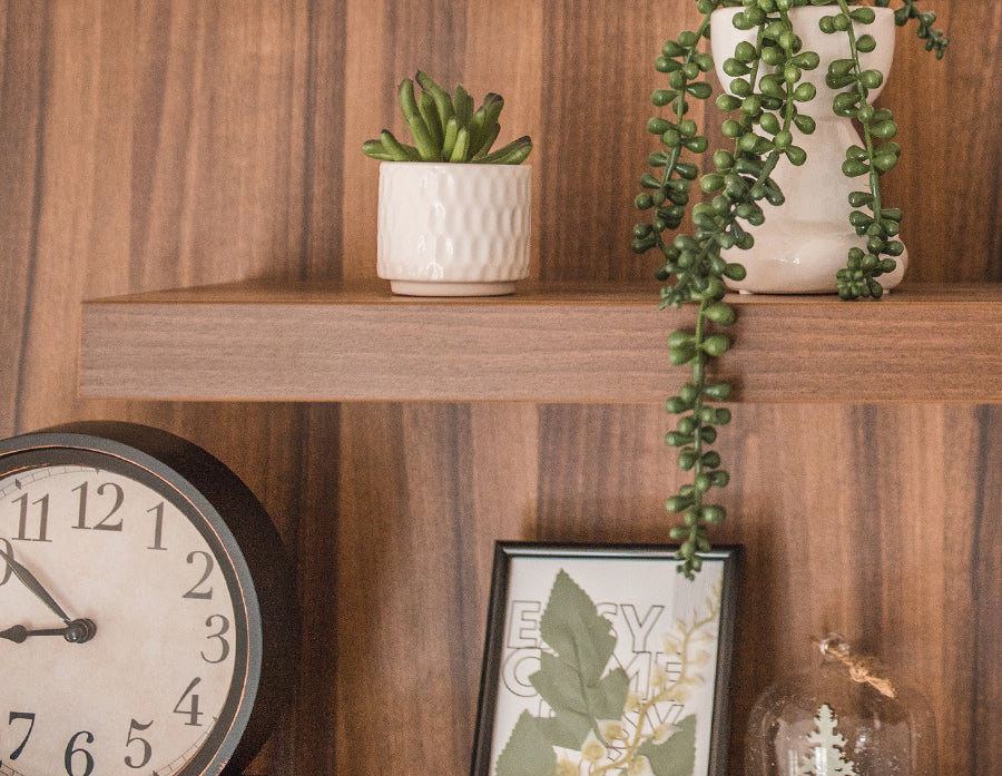 Example of a walnut floating shelf