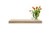 white oak floating shelf with plant