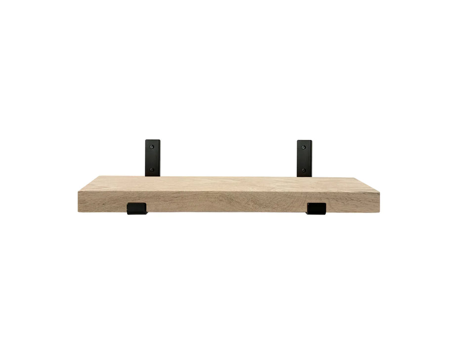 White Oak Shelf with black brackets