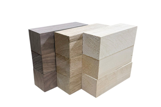 Walnut, Butternut, and Basswood carving blocks set