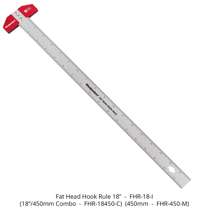 Fat Head Hook Rule - 18" / 450mm - OneTime Tool