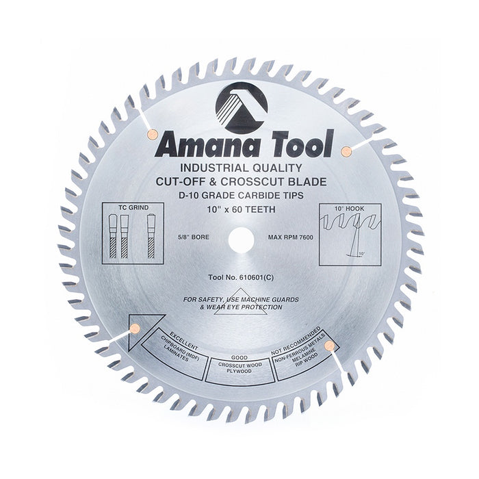 Amana - 10" x 60 Tooth - Heavy-Duty General Purpose Saw Blade