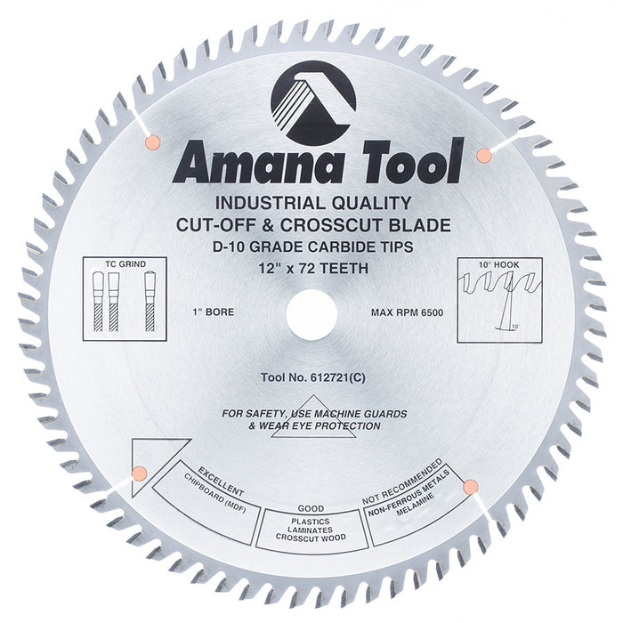 Amana - 12" x 72 Tooth - Heavy-Duty General Purpose Saw Blade