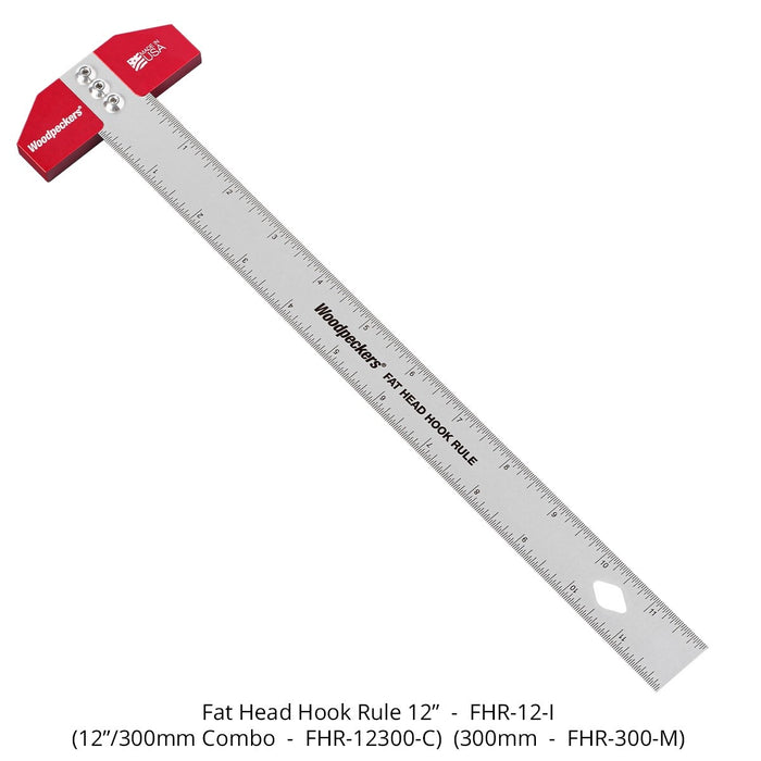 Fat Head Hook Rule - 12" / 300mm - OneTime Tool