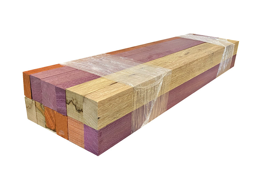 9 pc Exotic Cutting Board Strips Assortment Kit 1.75x1.75x18