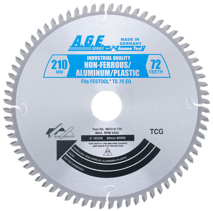 A.G.E. Series - TS 75 Aluminum/Plastics Saw Blade